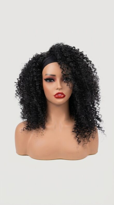 Coily Kinky Curl Headband Wig