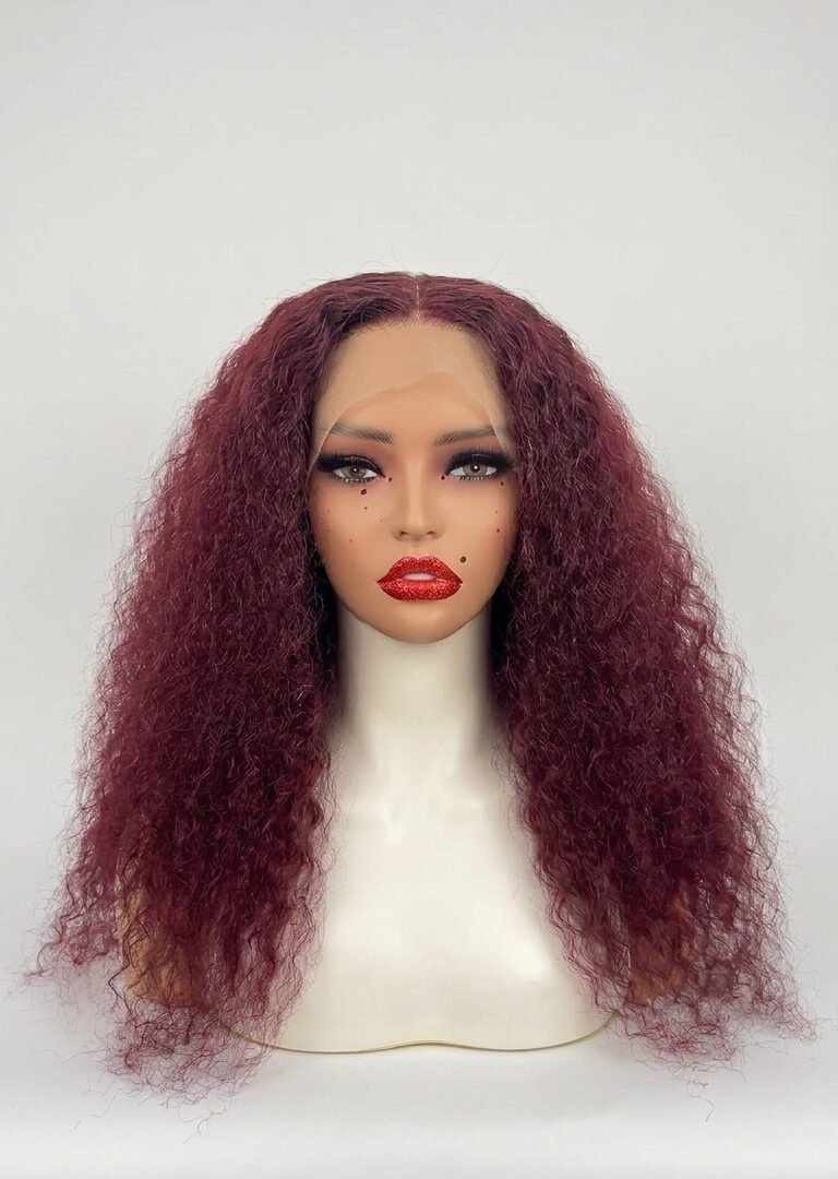 14 Inch Deep Curl Human Hair Lace Front Wig - 1