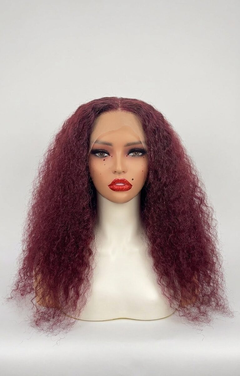 14 Inch Deep Curl Human Hair Lace Front Wig - 1