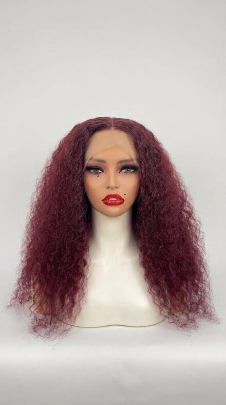 14 Inch Deep Curl Human Hair Lace Front Wig - 1