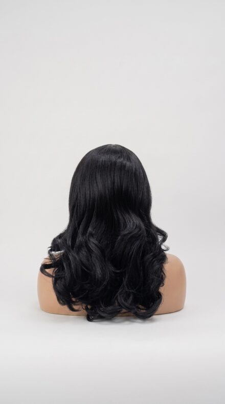 Wavy Bob Human Hair Blend Lace Front Wig - 1