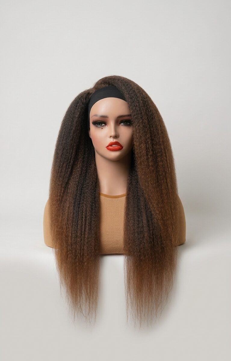 Kinky Straight (Yaki) Headband Wig - 1