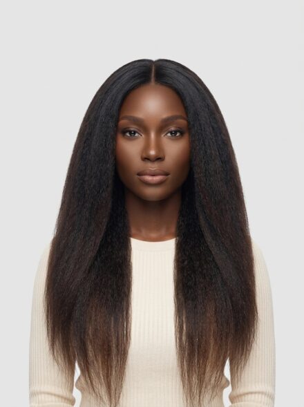Minky Kinky Straight 4x4 Lace Closure Wig - 1
